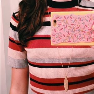 MINKPINK striped knit top, cute 70s vibes